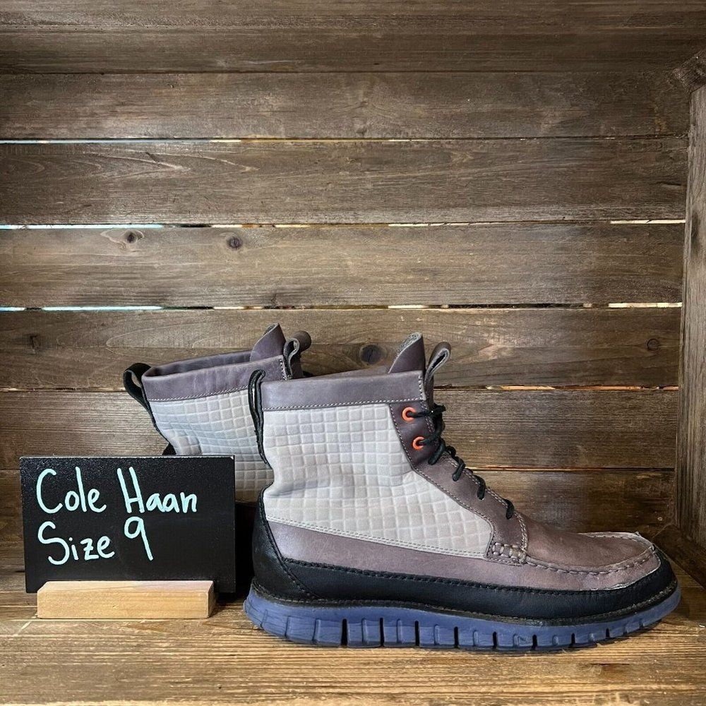 Mens Cole Haan Zero Grand OS Taupe Scloud Water‎ Resistant Quilt Boots Size 9 M